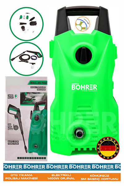 BÖHRER ALMAN YÜKSEK BASINÇLI ELEKTRİKLİ TURUNCU ARAÇ OTO YIKAMA ARABA YIKAMA ...