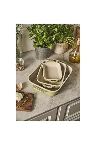 STAUB Ceramic Oven Tray Set 3 Pieces Lemon Green - 1025101