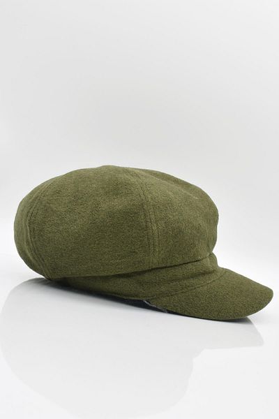 Külah Khaki Women's Hat Women's Cap Wool Flat Cap