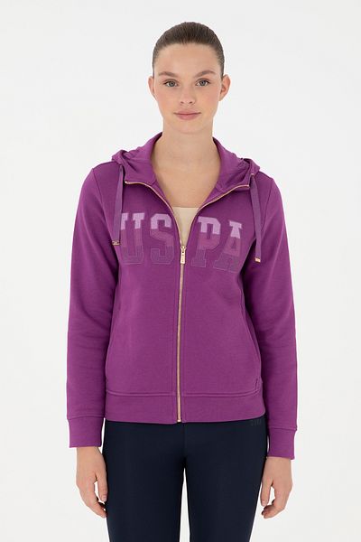 U.S. Polo Assn. Hanorac de bază cu glugă violet pentru femei 50289540 -vr037