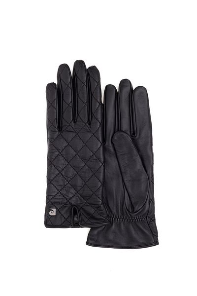 Pierre Cardin Black Leather Gloves 50301575 -Vr046