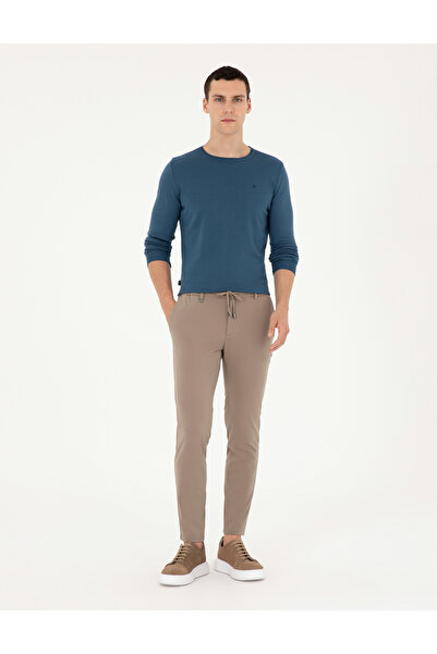 Pierre Cardin Kobalt Slim Fit Bisiklet Yaka Basic Triko Kazak 50296621-VR077