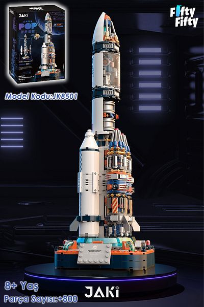 Vagonlife Jaki Space Rocket - Jk8501 (+800 Pieces) Toy Building Set