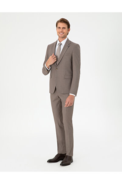 Pierre Cardin Açık Kahverengi Ex. Slim Fit Takım Elbise 50292223-VR002