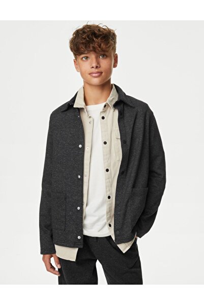 Marks & Spencer Regular Fit Örme Gömlek Ceket (6-16 Yaş)