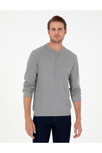 Pierre Cardin Gri Melanj Regular Fit Sweatshirt 50296485-VR086