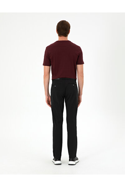 Pierre Cardin Siyah Regular Fit Kanvas Pantolon 50292505-VR046
