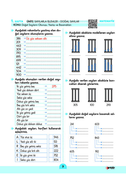 Artıbir Yayınları 3 Sınıf (HEY) Tüm Dersler Soru Bankası (Haftalık Etkinlik Yaprakları)