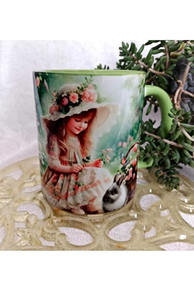 Mugs and love Kır keyfi vintage baskı büyük boy kupa