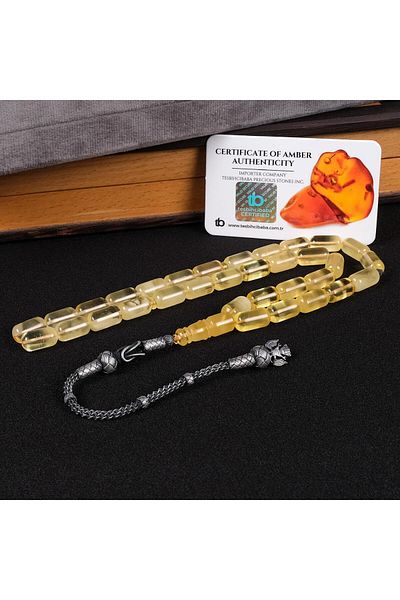 TESBİHCİBABA Large Size Collectible Capsule Drop Amber Prayer Beads