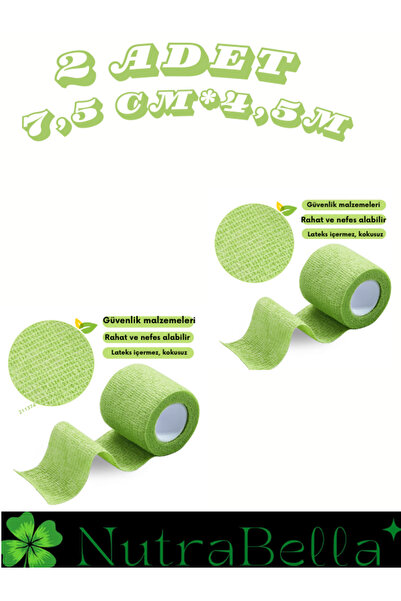 NutraBella kendinden yapışkanlı bandajlar spor nonwoven su geçirmez bilek aya...
