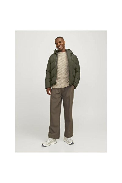 Jack & Jones 12259850   Jjworld Χακί Μπουφάν Puffer