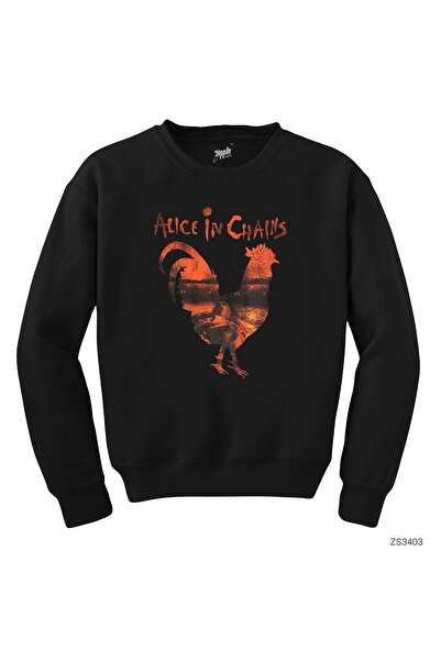 WAKHA سويت شيرت أليس إن تشينز روستر أسود