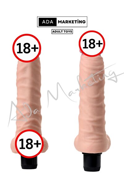 Ada Marketing 20,5cm tıtresımlı penis vıbrator kalın dildo seks oyuncagı