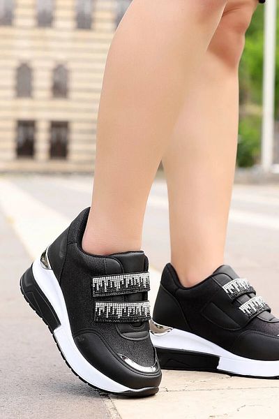 LEYDİ SHOES MAYA BLACK STONE SPORTS
