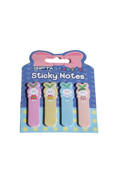 Polin Fancin Patterned Finger Note Paper Bookmark 4X20 Sheets
