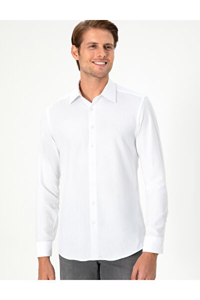 Pierre Cardin Beyaz Slim Fit Uzun Kollu Gömlek 50294732-VR013
