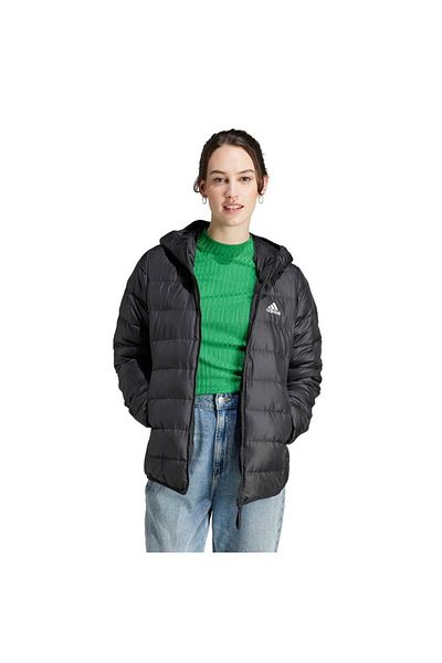 adidas Palton negru cu glugă pentru femei Hz5724