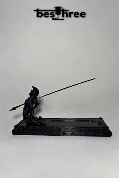 Besthree Dekoratif Mızraklanmış Gladyatör Tütsülük ve Tütsü Saklama Kabı