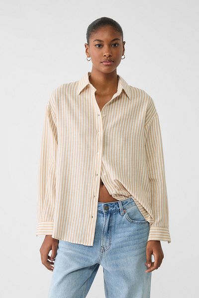 Stradivarius Linen blend shirt