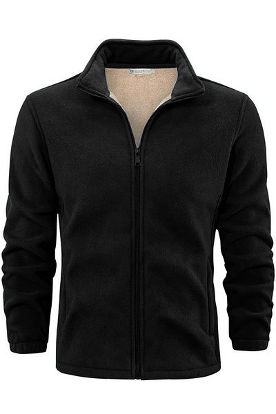 GHASSY CO. Ανδρικό Fleece Jacket - Ultra Heat, βελούδινη επένδυση, τσέπες και πλήρες φερμουάρ