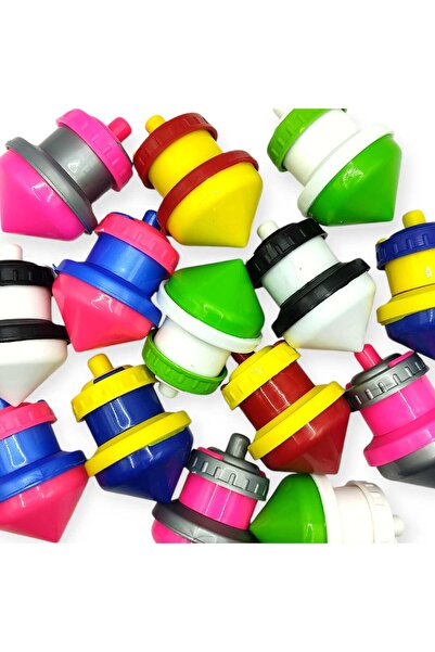 Orko Toys 10 Adet Kaliteli Kurmalı Basmalı Topaç Nostalji Eğitici Oyuncak 80 ...