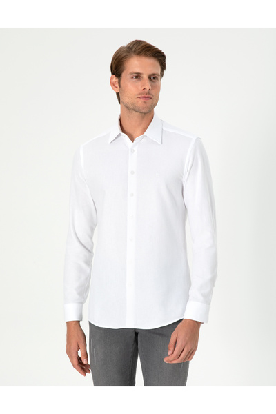 Pierre Cardin Beyaz Slim Fit Uzun Kollu Gömlek 50294732-VR013