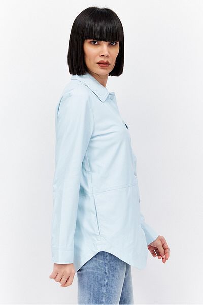 Esprit Women Plain Leather Jacket, Turquoise