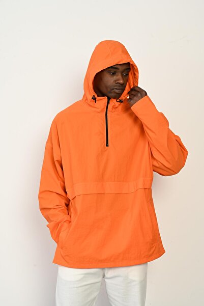 Rocqerx R-2448 Αλεξίπτωτο με κουκούλα Ανεμοδαρμένο και Αδιάβροχο - Λεπτομέρεια με μισό φερμουάρ