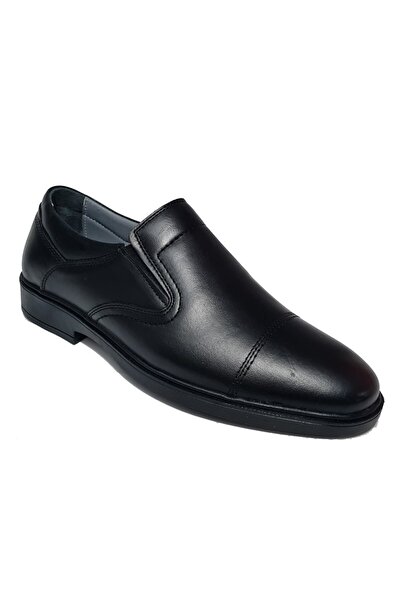 Öztürk Öztürk Laceless Heeled Toe Stitched Model Leather Daily Comfort Shoes ...