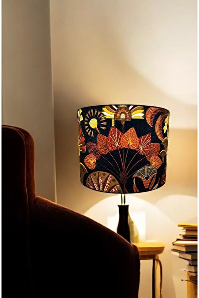 abonjur Abajur Başlığı Lacivert El Yapımı(30 Çap 20 Yükseklik Silindir Şapka ...