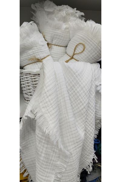 Miniworld Four Layer Muslin Fringed Cover & Baby Blanket