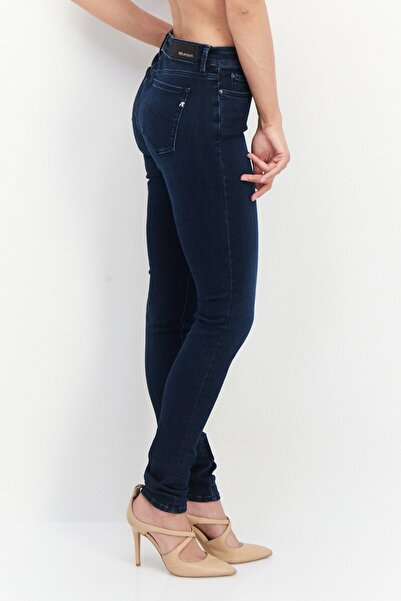 Replay Women Skinny Fit Wash Stretchable Denim, Navy Blue