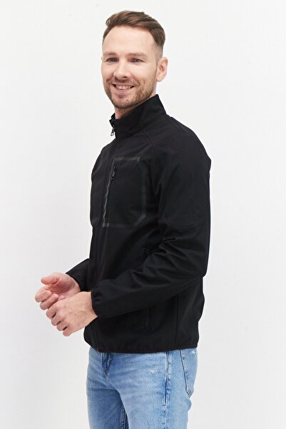 Geox Men Solid Bomber Jacket, Black