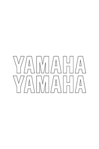 Motiker YAMAHA Yazılı Mini Sticker Etiket Modeli