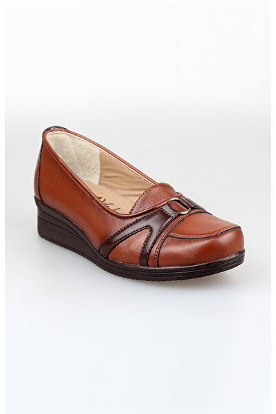 EDİK Daily Women's Comfortable and Durable Genuine Leather Cushioned Heel(R) ...