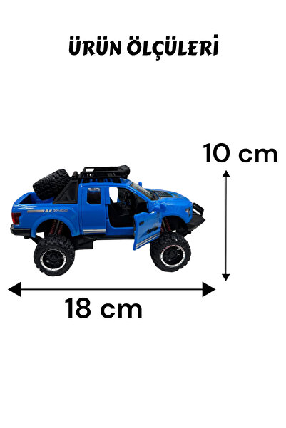 YILDIRIM OYUNCAK Sürtmeli Sesli Işıklı Müzikli Off-Road Lüks Araba 18 cm - Açılabilir Kapılar Off Road Araba