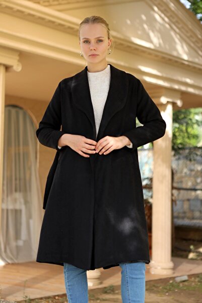 Rays 3023A Crni široki sportski kaput sa kragnom