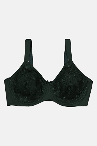 Tchibo Women Non-Padded Lace Wireless Bra, Green