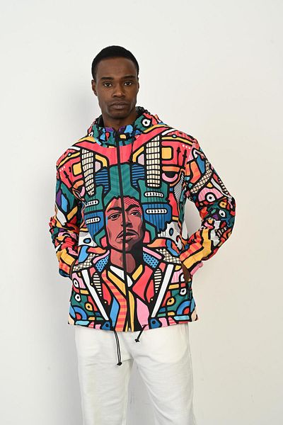 Rocqerx R-2440 Digital Printed Net Windbreaker & Raincoat