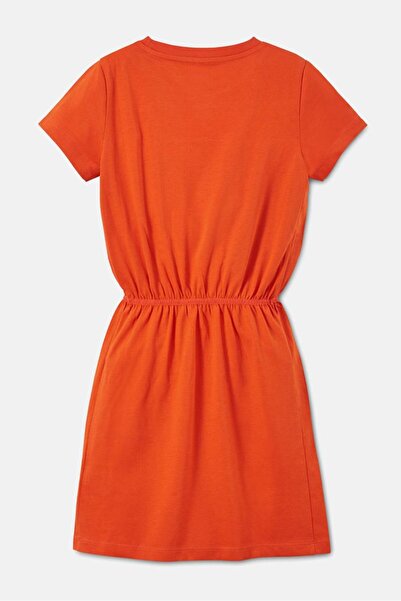 Tchibo Kids Girl Colorblock Short Sleeve Jersey Dress, Grey