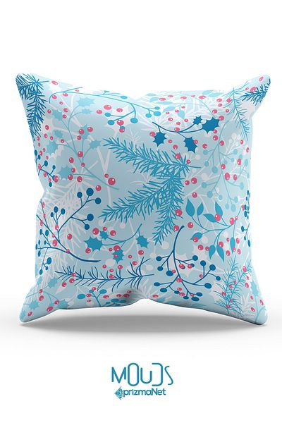Moud's Mid Winter Patterned Double Sided Printed Winter Branches - Single Throw Pillow Cover