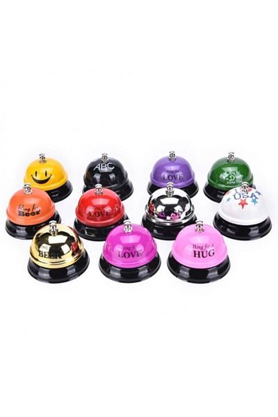 GiralStore Metal Colored Table Hotel Reception Bell