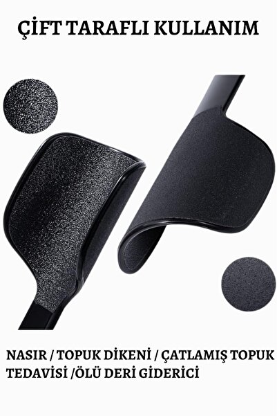 Lovendas Çift Taraflı Özel Oval Tasarım Ölü Deri Çıkarıcı Ayak ve Topuk Törpüsü
