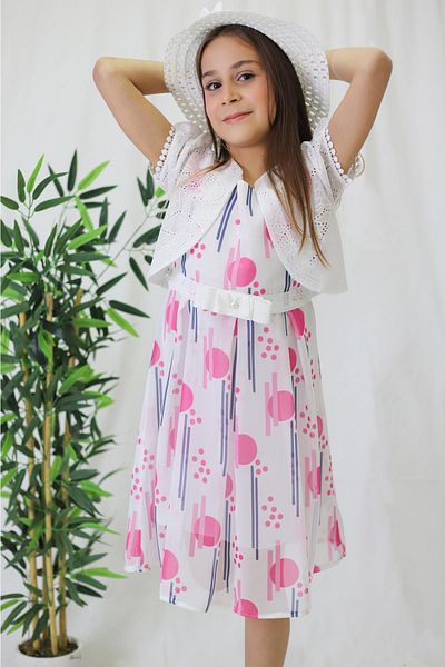 EZGİ KILINÇ Girl's Bolero Dress with Hat