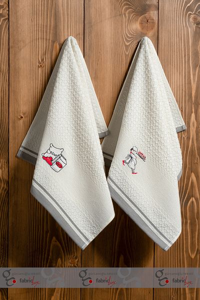 Fabric Box 2 Pieces 30 x 50 cm Tea Towel Napkin Kitchen Serving Towel Napkin