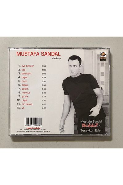 Plakevi İzmir Mustafa Sandal Detail (Similar to Aya) Cd (Original Period Edition Cd)