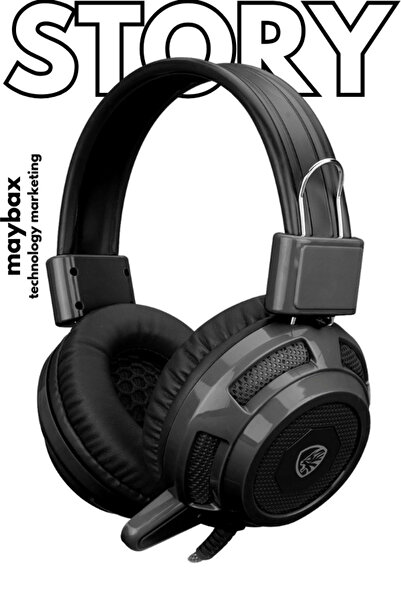 Maybax STORY Siyah 3,5mm Profesyonel Gaming Oyuncu Mikrofonlu Kulaklık