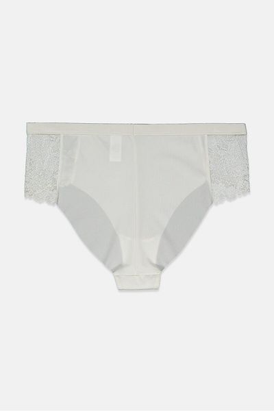 Tchibo Women High Cut Lace Panties, White