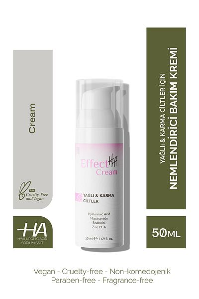 EffectHA Moisturizing Care Cream - Cream for Oily & Combination Skin